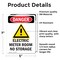 Signmission Electric Meter Room Danger Sign, Vinyl Decal, 5in W x 7in L, 2PK OS-2PACK-DS-D-57-V-1192 - alternate 2